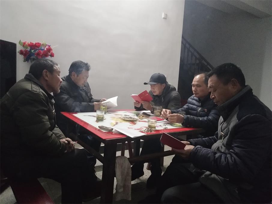 新华村组织各党小组学习十九大